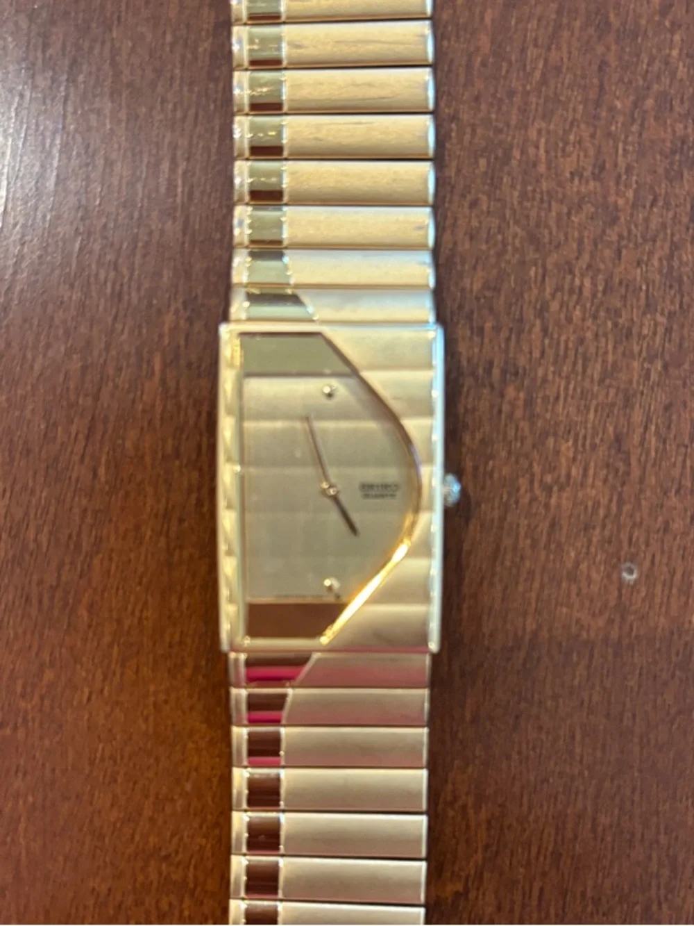 Vintage 1990 Seiko 2Y00-5E60 Half Moon Piano Dial Gold Watch - Untested / Rare